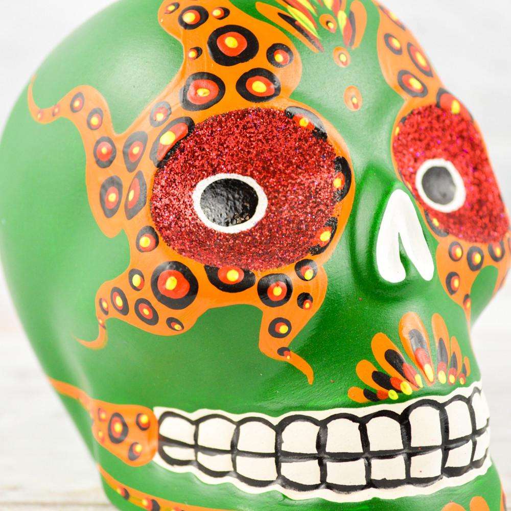 Skull Day of the Dead - Alebrije Huichol Mexican Folk art magiamexica.com