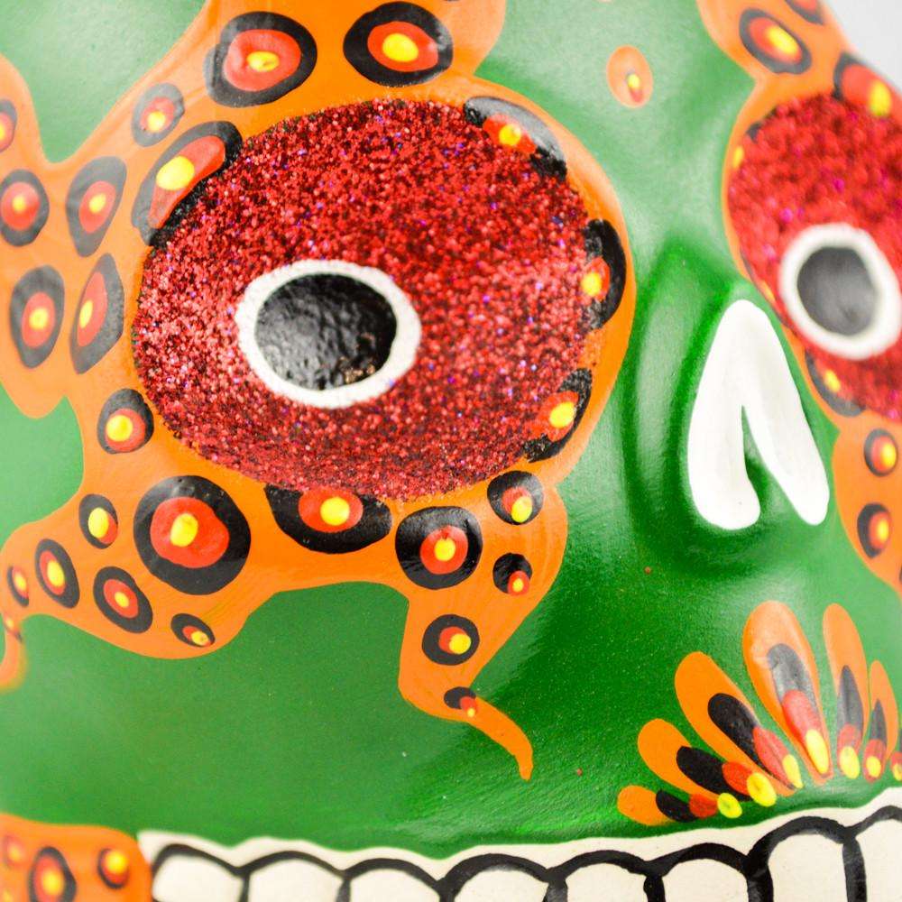 Skull Day of the Dead - Alebrije Huichol Mexican Folk art magiamexica.com