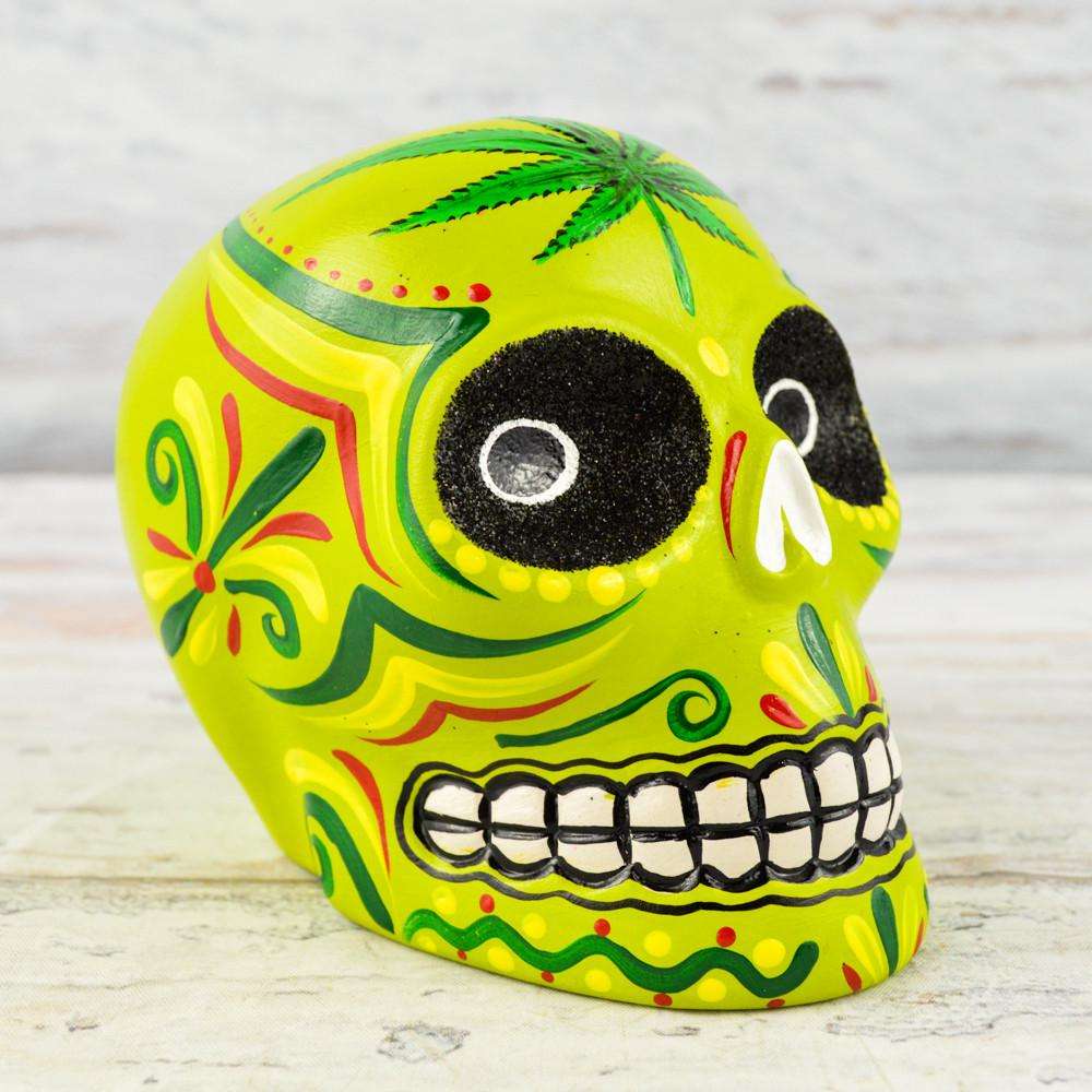 Skull Day of the Dead - Alebrije Huichol Mexican Folk art magiamexica.com