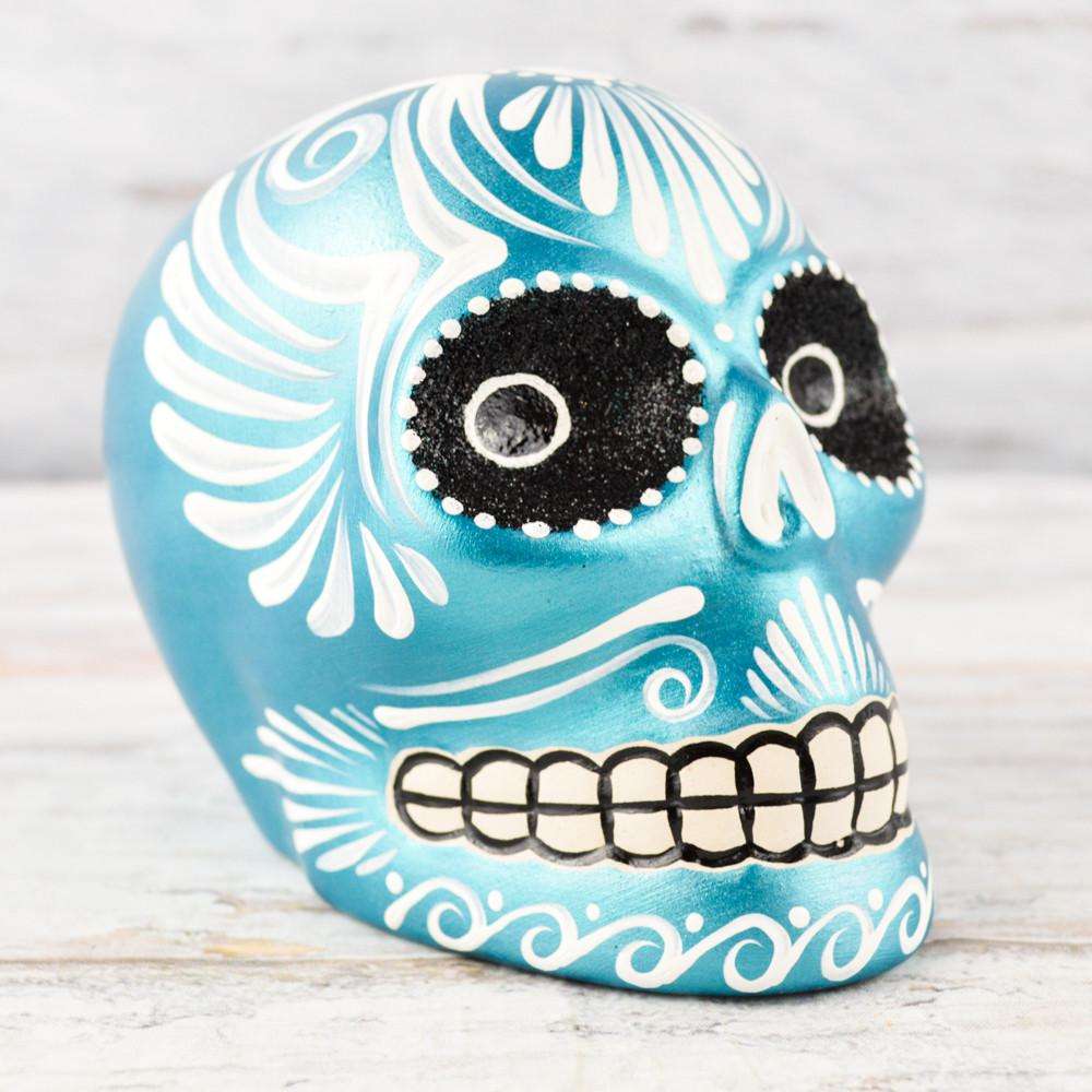 Skull Day of the Dead - Alebrije Huichol Mexican Folk art magiamexica.com