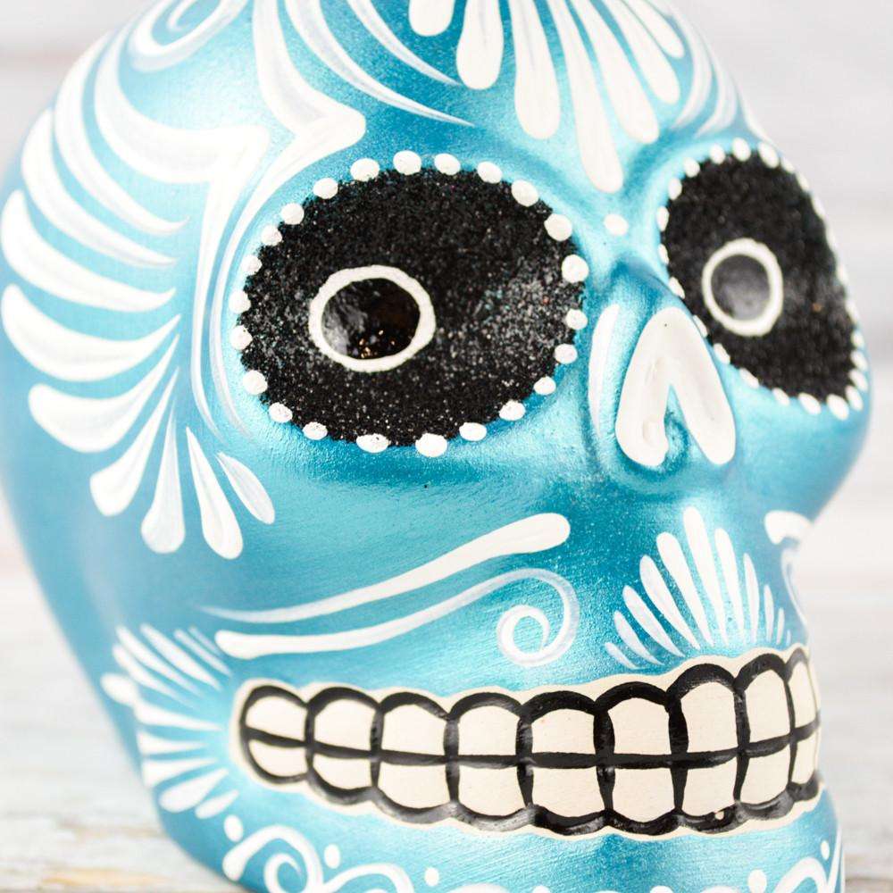 Skull Day of the Dead - Alebrije Huichol Mexican Folk art magiamexica.com