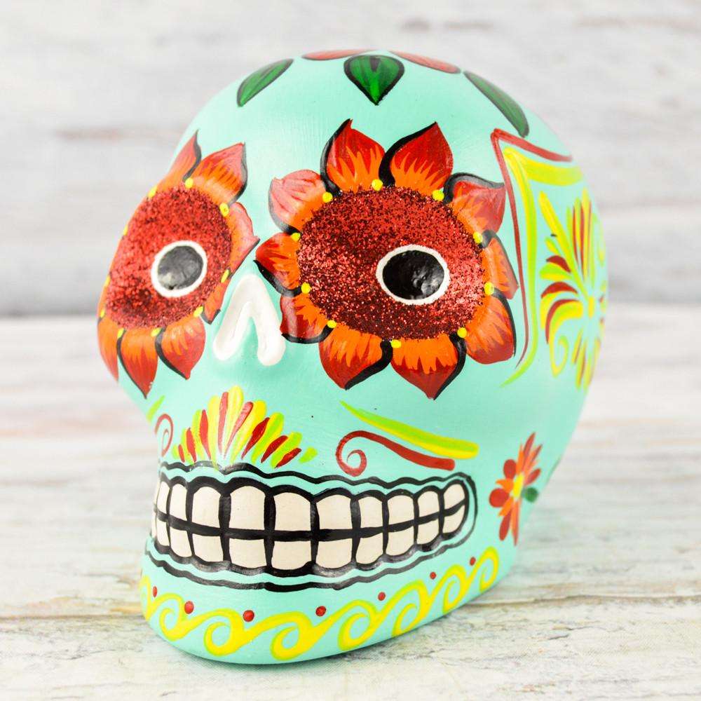 Skull Day of the Dead - Alebrije Huichol Mexican Folk art magiamexica.com