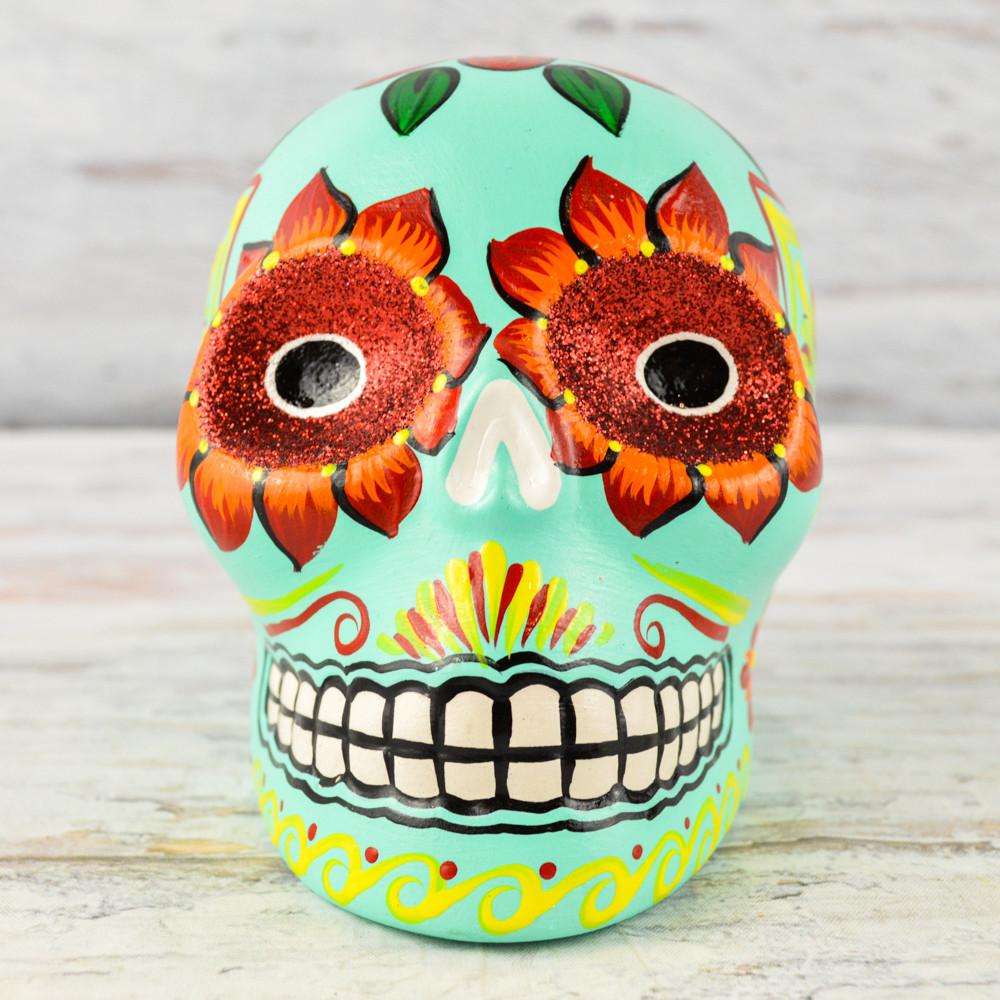 Skull Day of the Dead - Alebrije Huichol Mexican Folk art magiamexica.com