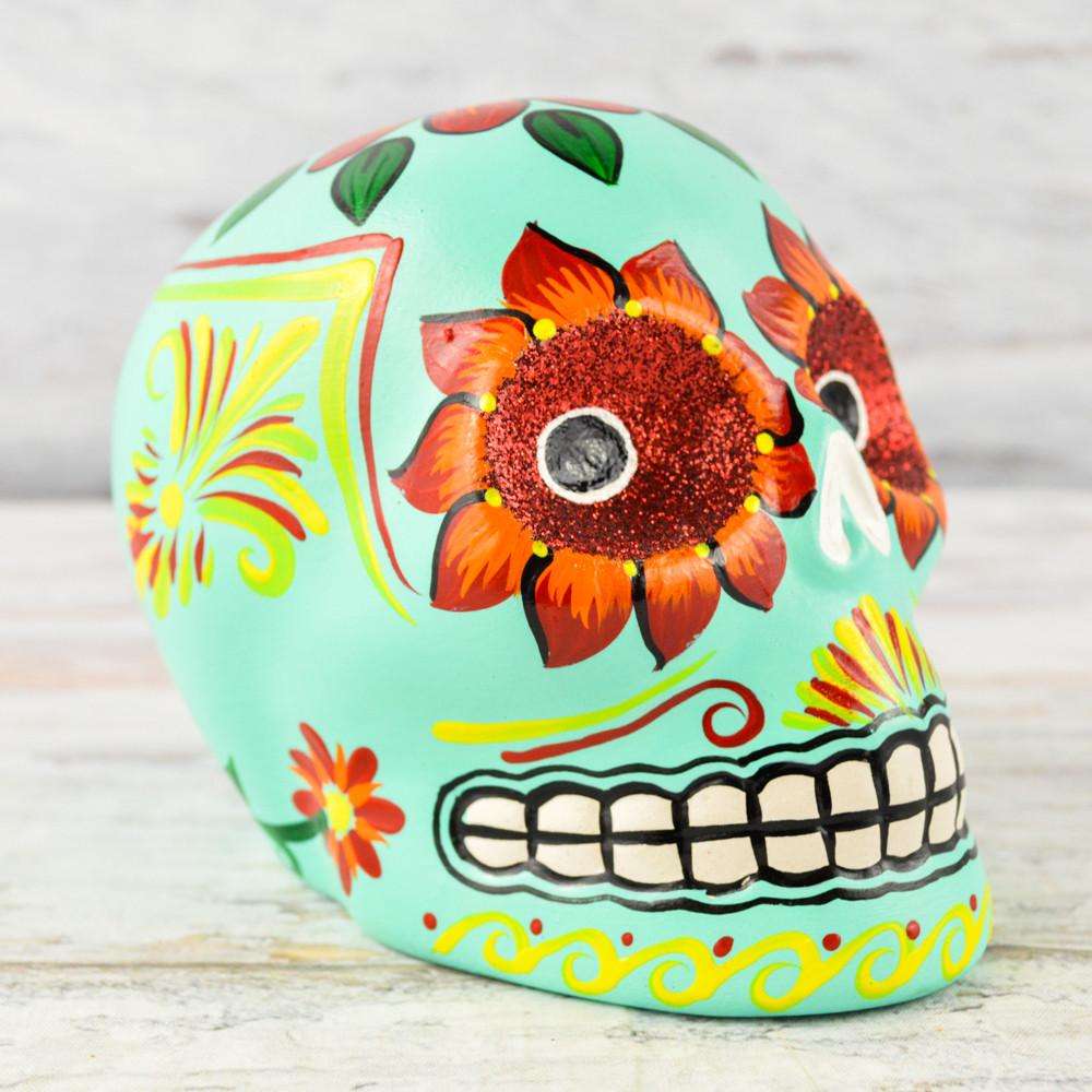 Skull Day of the Dead - Alebrije Huichol Mexican Folk art magiamexica.com