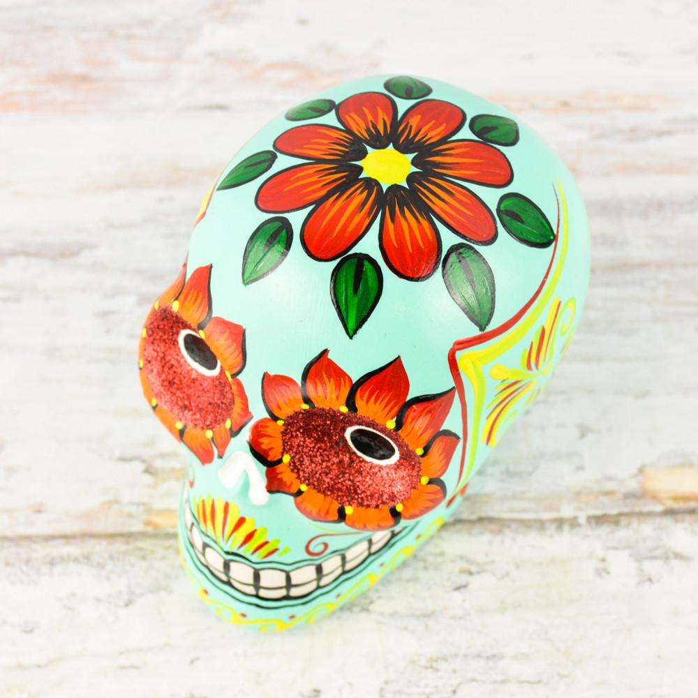 Skull Day of the Dead - Alebrije Huichol Mexican Folk art magiamexica.com