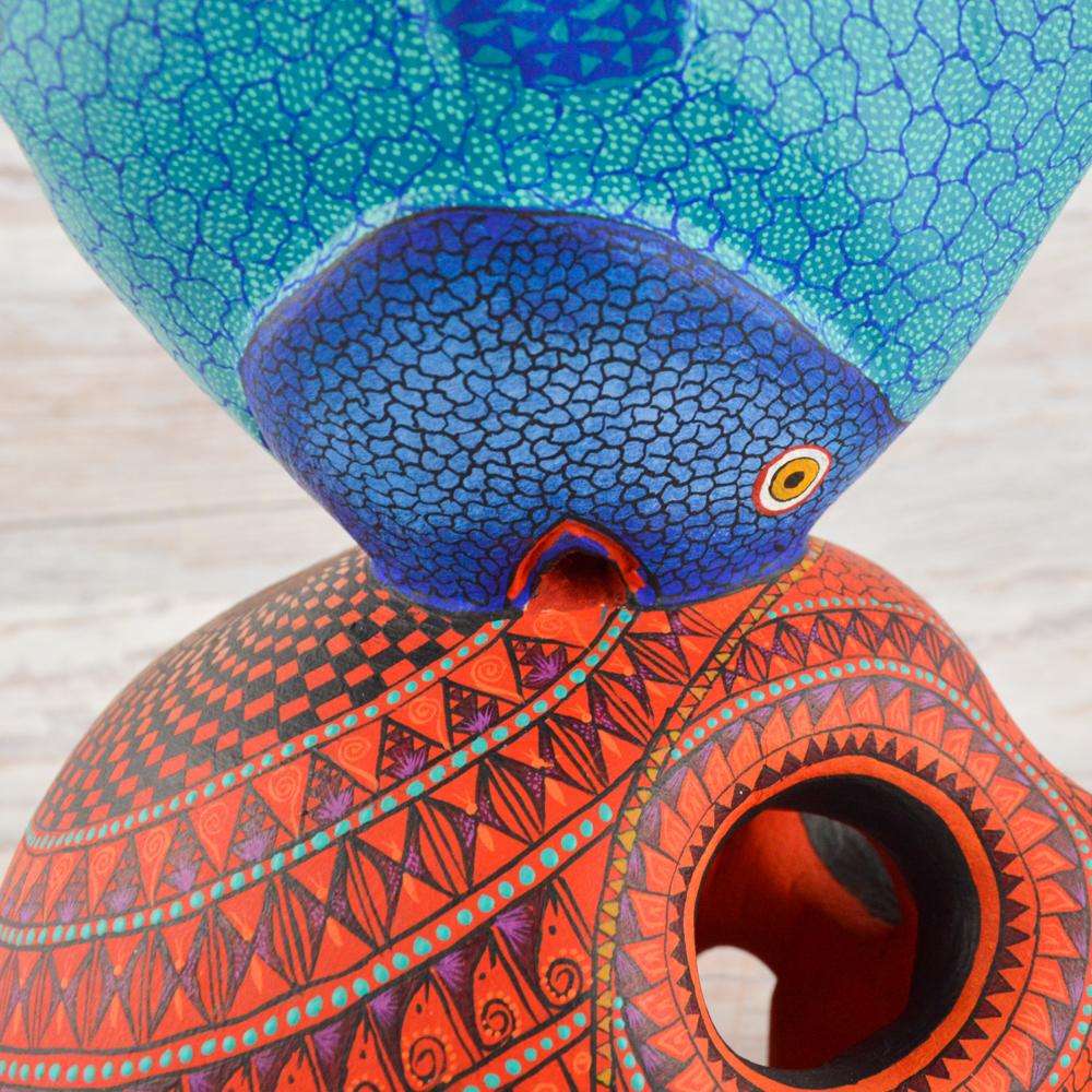 Skull Fish Alebrije Dia de Muertos / Day of the Dead Wood Carving