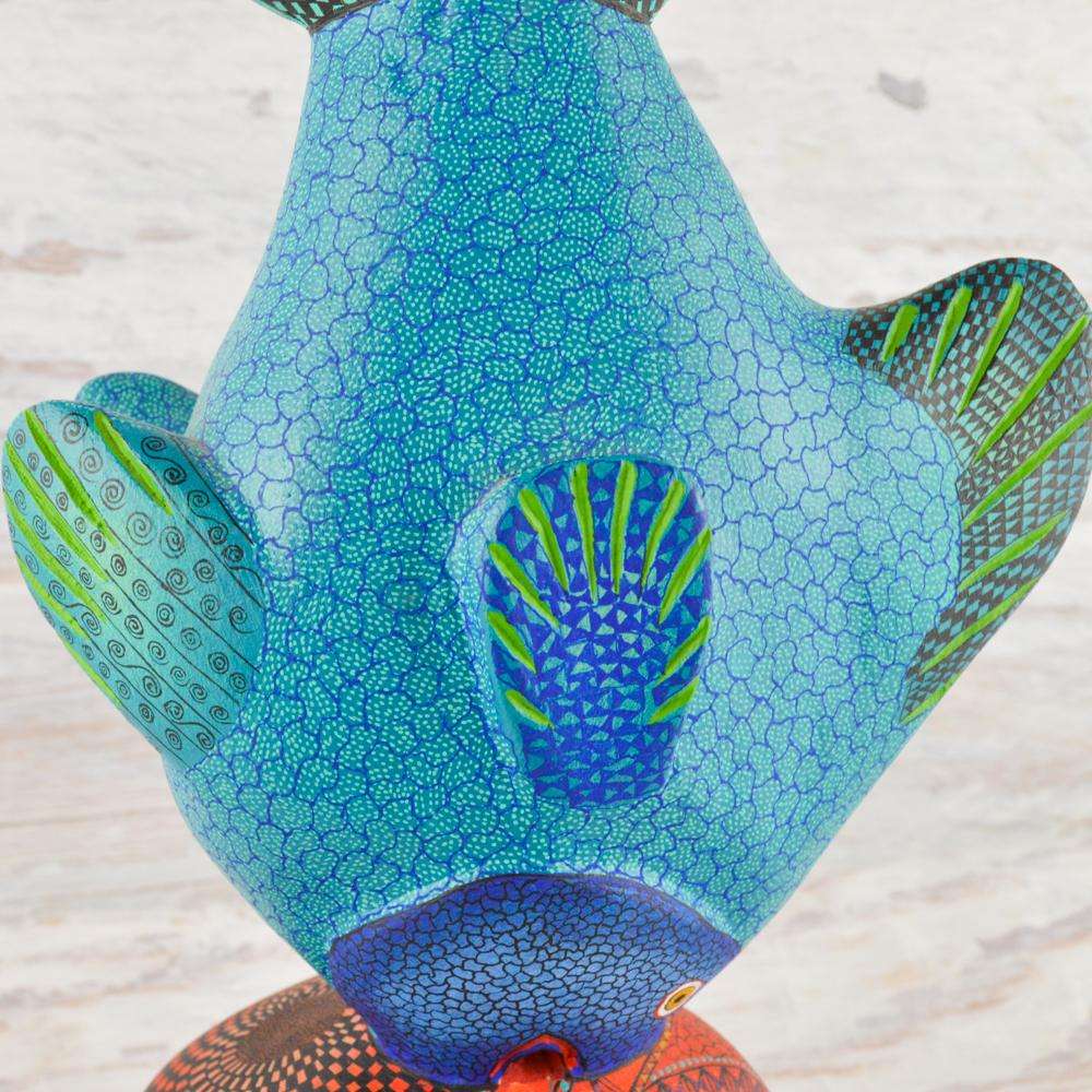 Skull Fish Alebrije Wood Carving - Alebrije Huichol Mexican Folk art magiamexica.com
