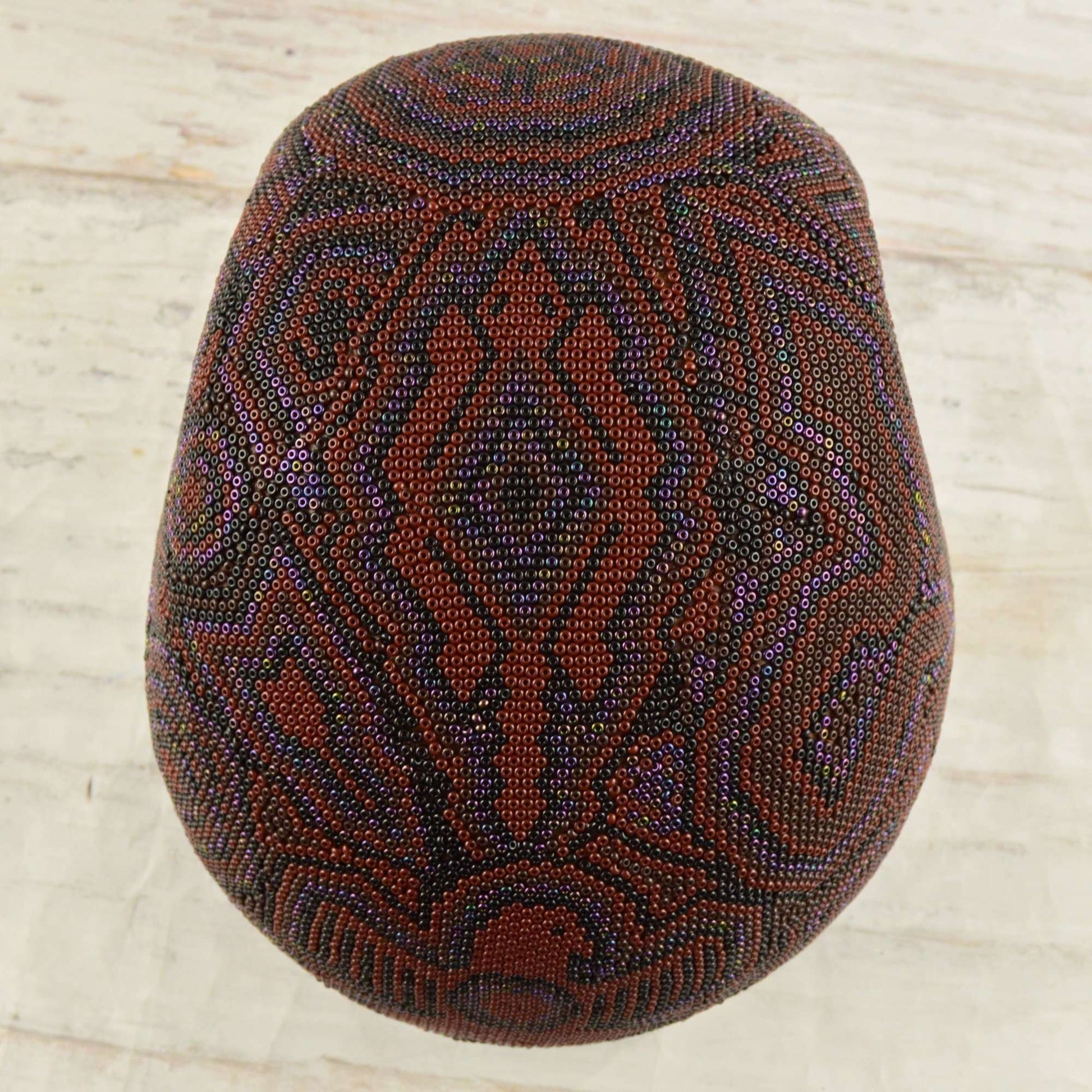 Skull Huichol Art - Alebrije Huichol Mexican Folk art magiamexica.com