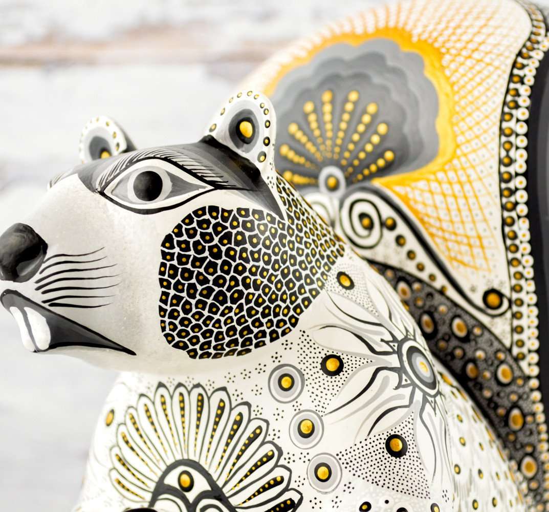 Squirrel Alebrije Oaxacan Wood Carving - Alebrije Huichol Mexican Folk art magiamexica.com