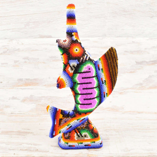 Swordfish Huichol Art - Alebrije Huichol Mexican Folk art magiamexica.com