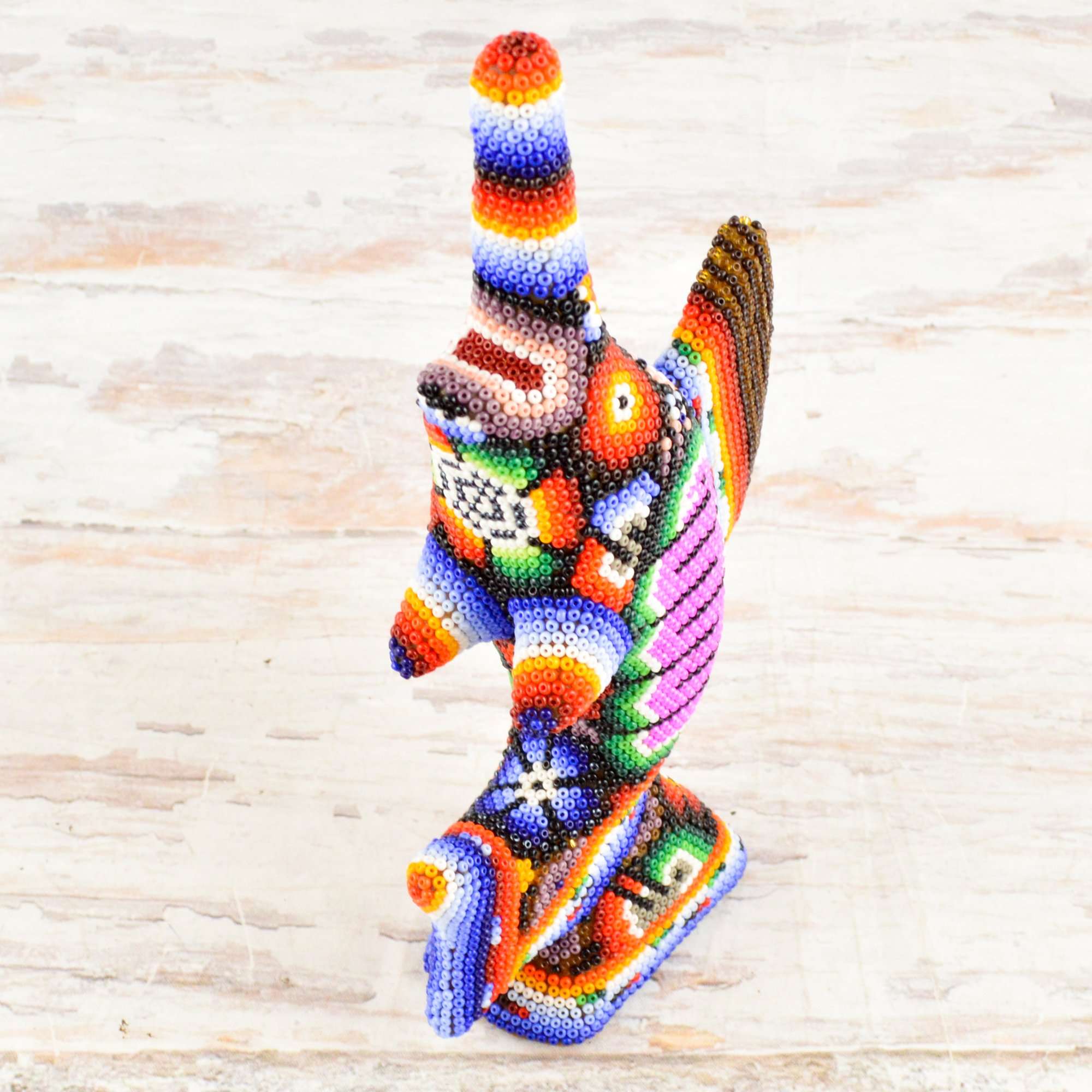 Swordfish Huichol Art - Alebrije Huichol Mexican Folk art magiamexica.com