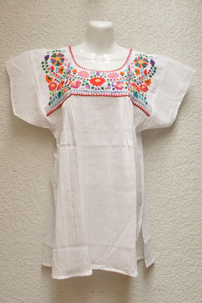 Embroidered Mexican Blouse | Tehua White - Magia Mexica
