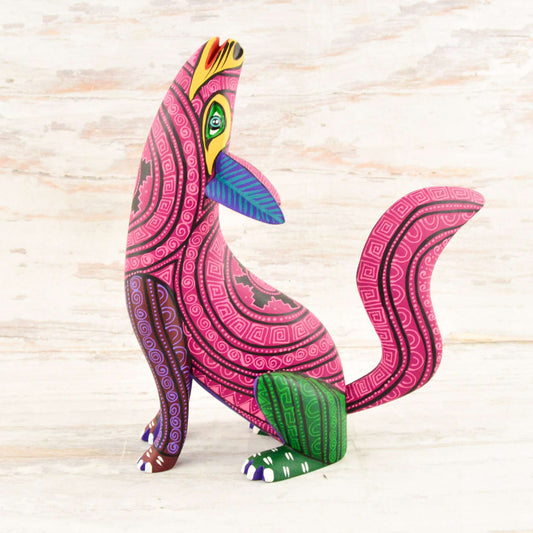 Wolf Alebrije Oaxacan Wood Carving - Alebrije Huichol Mexican Folk art magiamexica.com