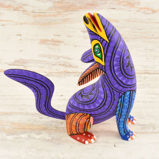 Wolf Alebrije Oaxacan Wood Carving - Alebrije Huichol Mexican Folk art magiamexica.com