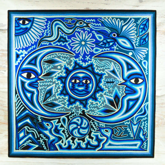 Yarn Painting Huichol Art 23" - Alebrije Huichol Mexican Folk art magiamexica.com