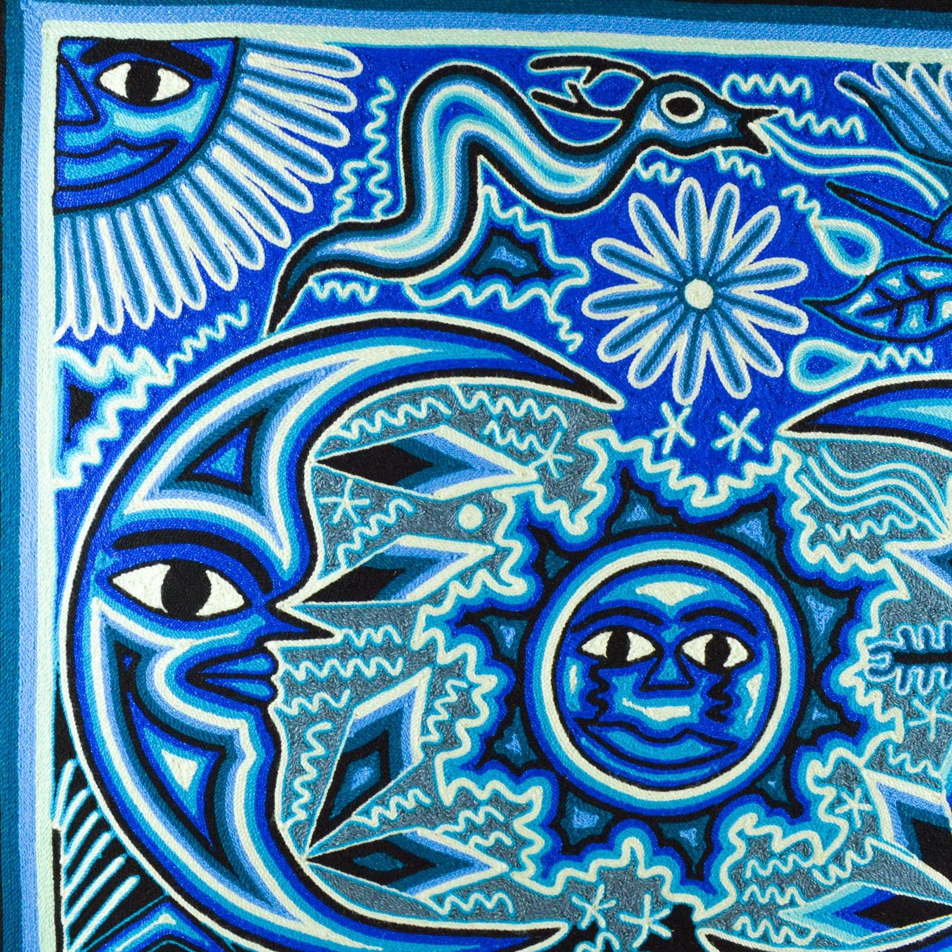 Yarn Painting Huichol Art 23" - Alebrije Huichol Mexican Folk art magiamexica.com