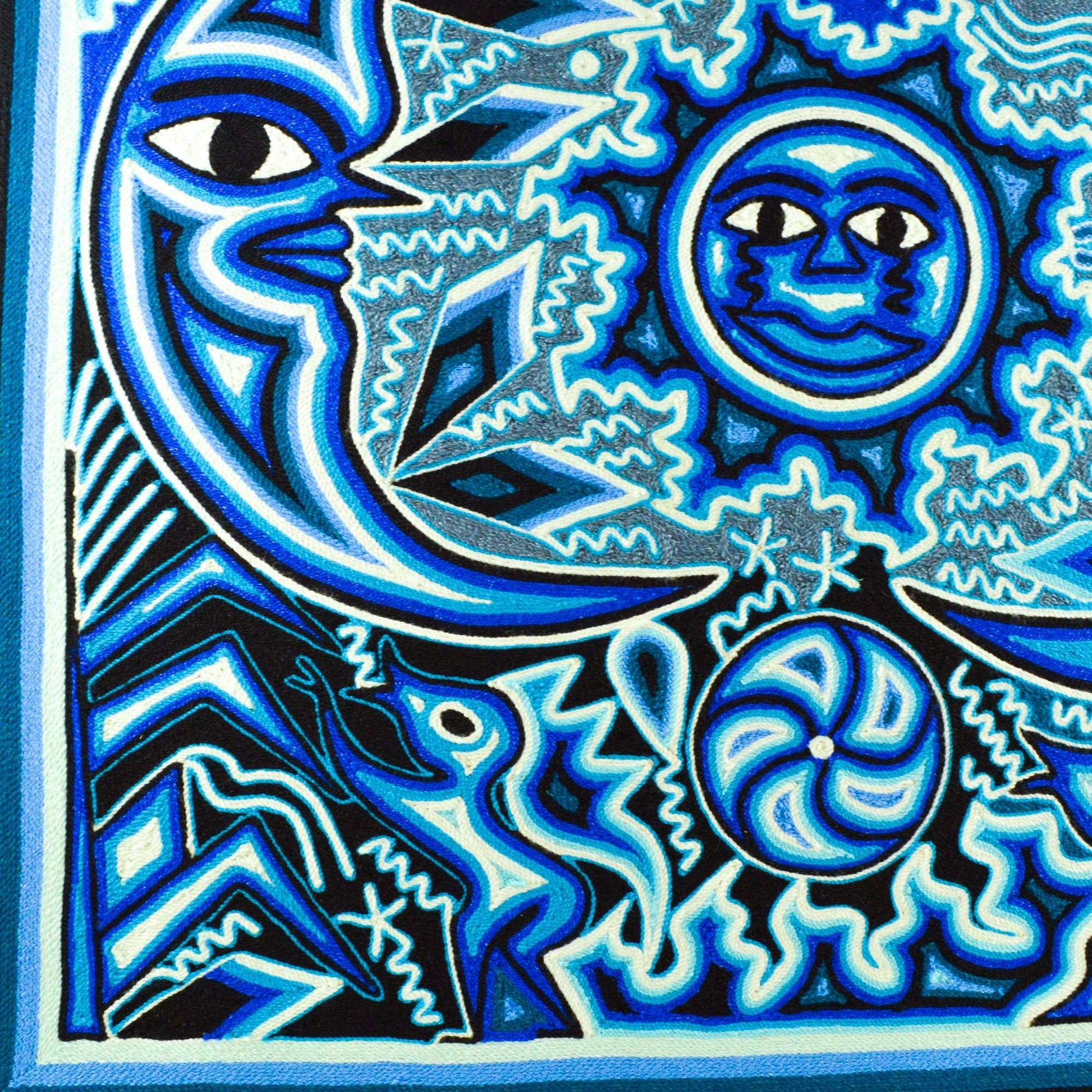 Yarn Painting Huichol Art 23" - Alebrije Huichol Mexican Folk art magiamexica.com